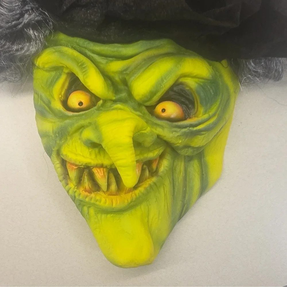 Spooktacular Creations Witch Latex Face Mask w/ Hat & Hair, Adjustable One Size